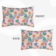 thumbnail image 2 of Sikiie Tropical Plants Print Plush Pillow Cover, Wrinkle-proof and Stain-resistant Pillow Protector without Pillow Core, Home Decoration-16"x24", 2 of 6