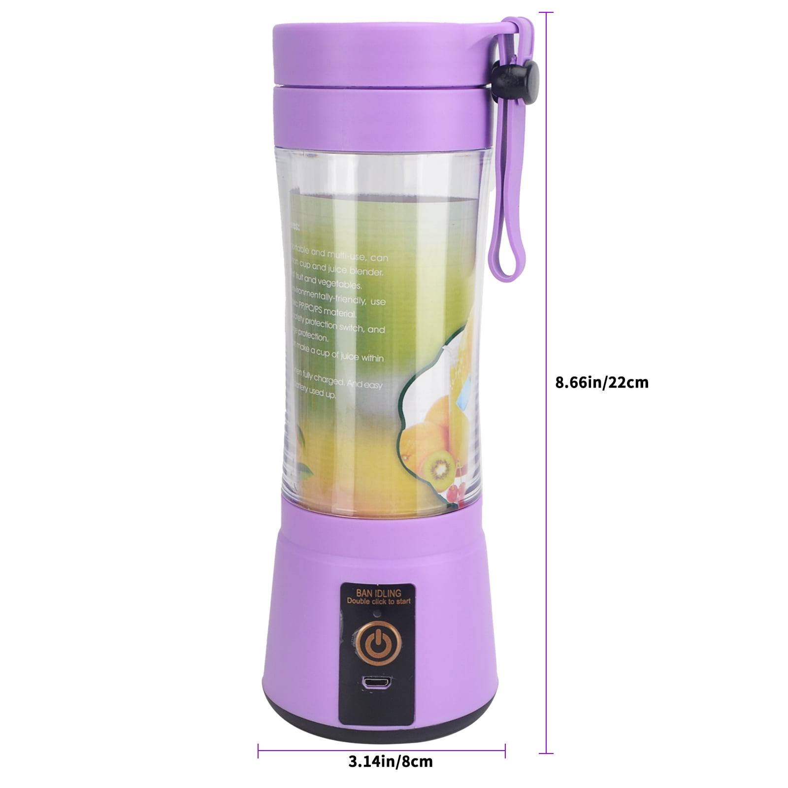 Portable USB Juice and Protein Shake Blender 12 oz – Practical