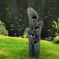 thumbnail image 2 of Willwolf Water Fountain Outdoor with LED Lights, Resin Waterfall Fountain for Patio Garden Yard Lawn, 2 of 10