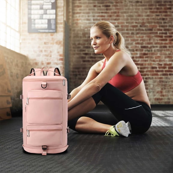 COM1950s Sports Backpack for Fitness and Travel,Lightweight Large Capacity with Wet Dry Separation,Detachable Straps Multi Compartment Bag for Gym Hiking and Daily Use