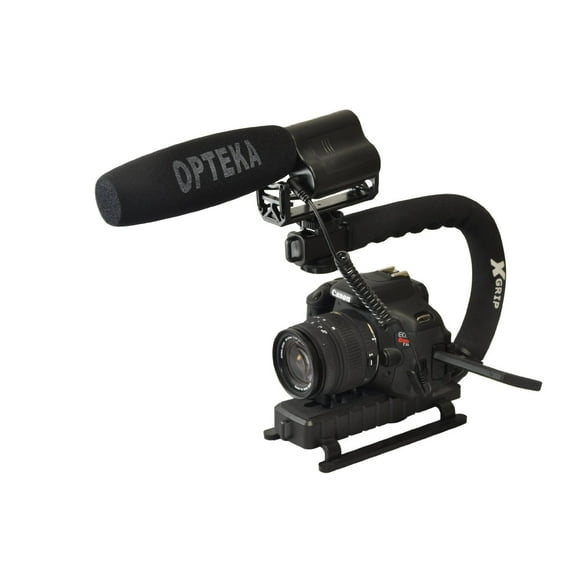 Opteka X-GRIP Action Stabilizing Handle with VM-100 Video Condenser Shotgun Microphone Kit