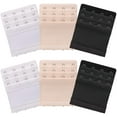 thumbnail image 1 of 6 Pieces Women's Soft Comfortable Elastic Bra Extenders Bra Extension Strap 4 Hook 3 Row Lady's Bra Extender Bra Band, 1 of 6