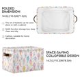 thumbnail image 2 of Yayeee Canvas Storage Basket with Handles for Shelves Fabric Bins Closet Organizer, Colorful Ice Cream Pattern, 2 of 8