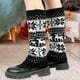 thumbnail image 5 of Thickened Christmas Socks With Snowflake Deer Patterns Winter Warm Ankle Cuffs Cozy Knitted Leg Warmers Stacking Socks And Woolen Sock Covers For Fall Winter, 5 of 6