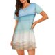 thumbnail image 1 of Easygdp Starfish in Beach Camisón de manga corta para mujer, informal, estampado, 1 of 6