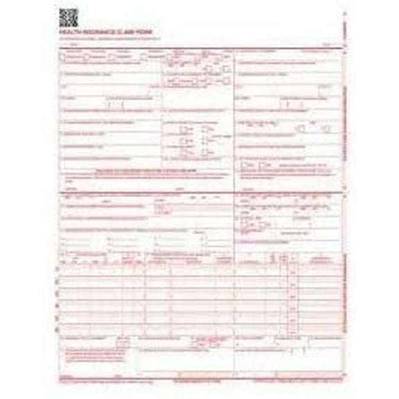 NEW CMS 1500 Claim Forms - 500 Sheets 02/12 Version for Laser or Inkjet Printers