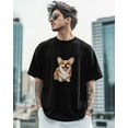 thumbnail image 3 of Men's T-Shirt Corgi Dog Cute Short Sleeve Casual Tee Classic Crew Neck T-Shirt for Men, L, 3 of 7