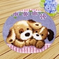 thumbnail image 2 of Kits de Enganche de Alfombras Sunnimix DIY Cierre Flores Cojín Para Principiantes Navidad - perros, 2 of 8