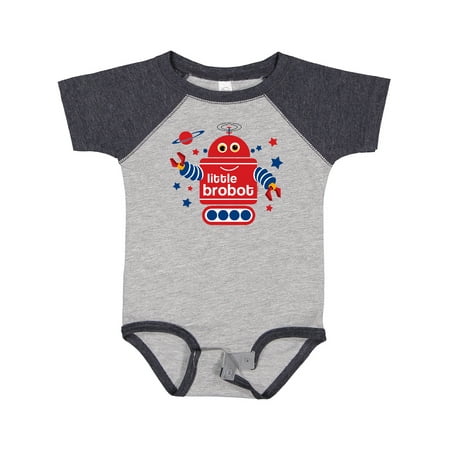 

Inktastic Robot Little Brother Gift Baby Boy Bodysuit