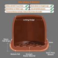 thumbnail image 3 of 32 Pcs Brown Silicone Chair Leg Floor Protectors, Square Chair Leg Caps with Wrapped Felt, Fit: 0.55 Inch-0.75 Inch, 3 of 5