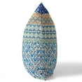 thumbnail image 3 of Flower Castle Patchwork Indoor/Outdoor Fabric Pillow with Zip -Blue Orange 20x20, 3 of 7