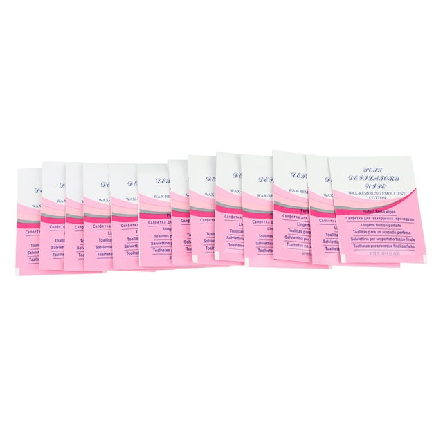 30 toallitas depilatorias envueltas individualmente, toallitas húmedas para humedecer la cera y limpiar el aceite.