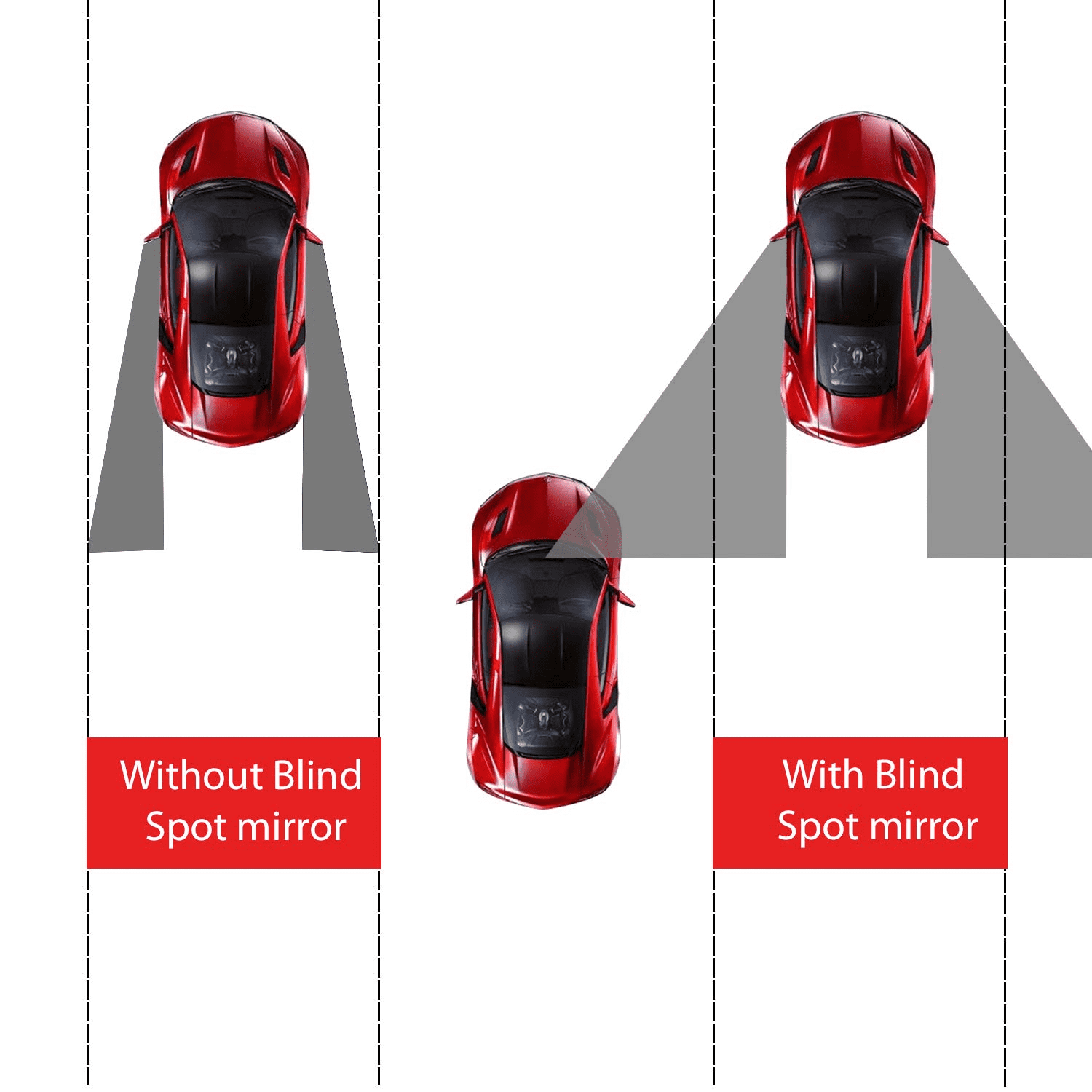 2 Round Ultra-thin Frameless HD Glass Convex Side Rear View Mirror with Wide Angle Adjustable Stick for Cars SUV and Trucks 2 pcs Blind Spot Mirrors Pack of 2 