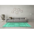 thumbnail image 3 of Ahgly Company Machine Washable Indoor Rectangle Persian Turquoise Blue Traditional Area Rugs, 5' x 7', 3 of 4