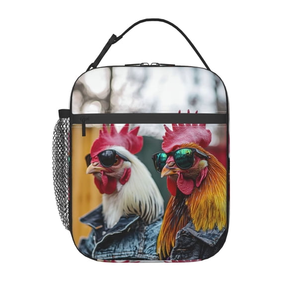 Chicken Lunch Box Reusable Portable Lunch Bag Tote Bag for Work Picnic Hiking