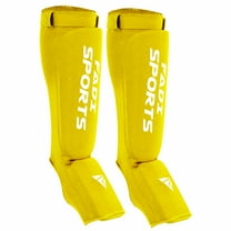 Fadi Sports Yellow Shin in Step in Elastic Polycotton - Boxing & Mma Training - Unisex Child XS