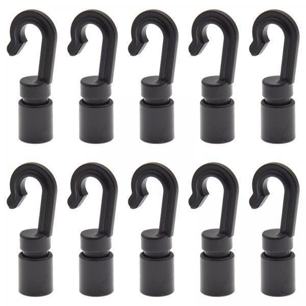 Ganchos de cuerda de choque,Bungee Shock Cord ganchos 1/4 extremos de terminal de cuerda,Cordón elástico Ganchos de extremo abierto Correas elásticas,Gancho de correas de de 2 piezas Cola Ganchos de cuerda de choque