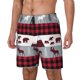 thumbnail image 1 of Fotbe Buffalo Plaid Forest Traje de Baño para Hombre – Shorts de Natación de Secado Rápido con Forro y Bolsillos-3X-Large, 1 of 6