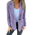 thumbnail image 2 of Chuancc Blazers for Women Casual 2025 Coat Women's Coat Women's Casual Trench Coat Fall Outfits for Women 2025 Blazers for Women Purple 5Xl, 2 of 6