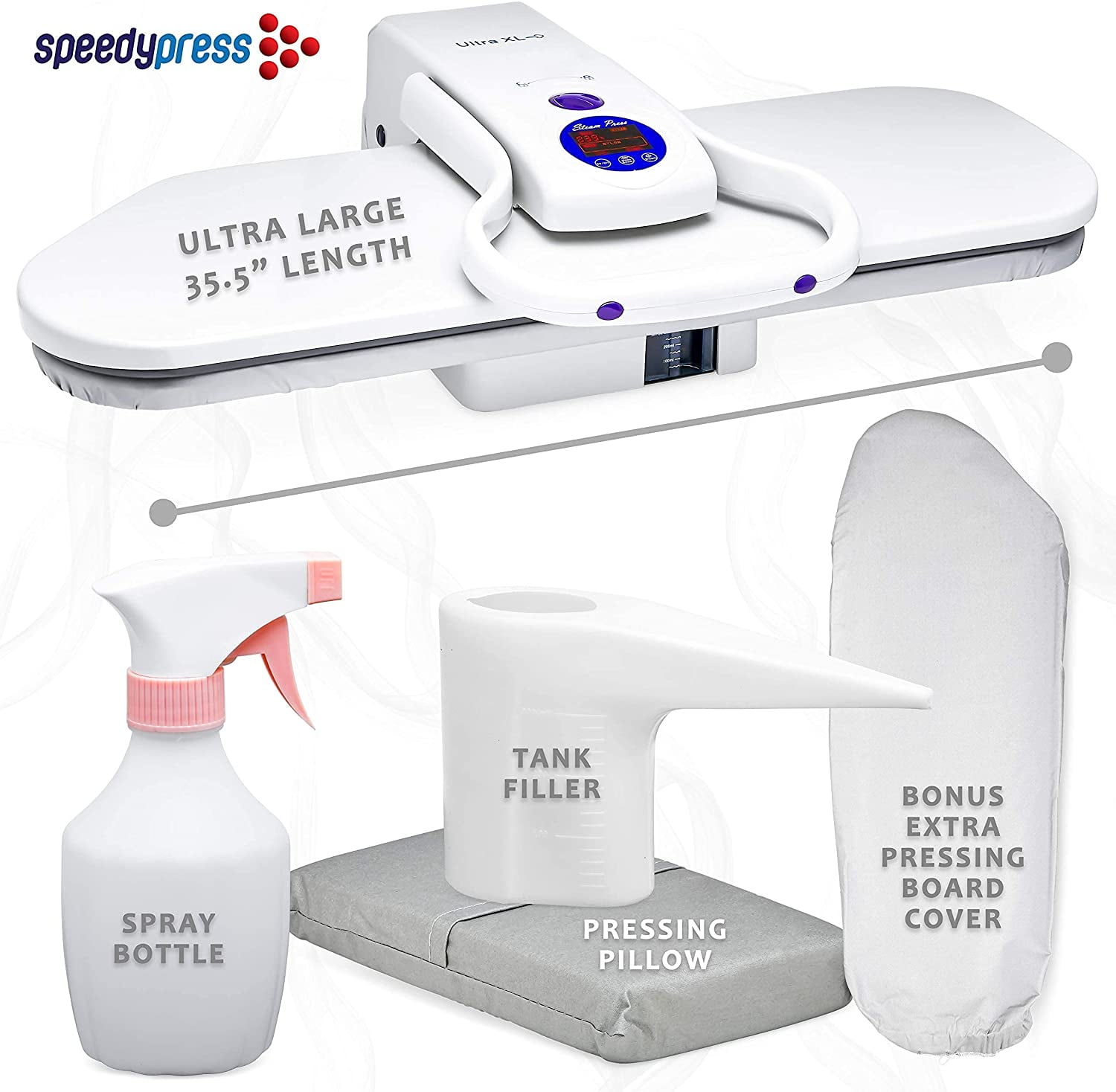 Steam press ultra xl laundry shirt ironing machine with digital screen deals