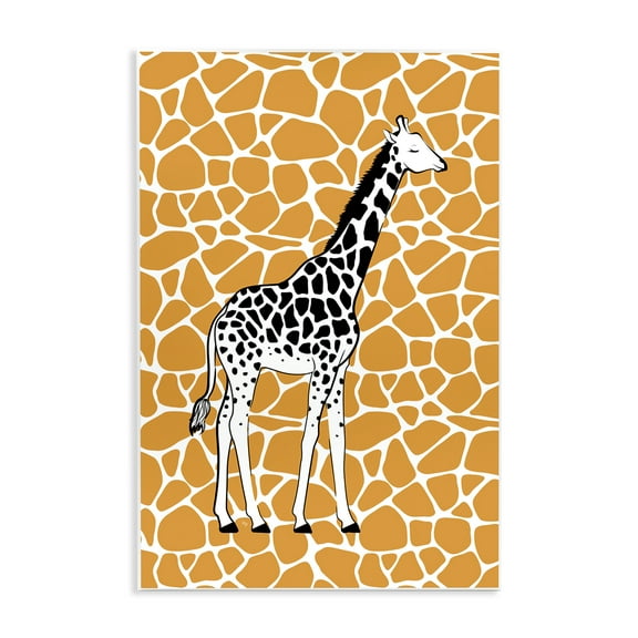 Stupell Industries Giraffe Spots Pattern Animals Painting Unframed Art Print Wall Art, 10 x 15