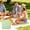 Green, variant on Outdoor Folding Seat Pad, Rvkxad Waterproof Moistureproof Portable Camping Mat, Non-Slip Breathable Non-Woven Fabric Cushion for Spring Music Festivals Office Car Home, Red
