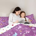 thumbnail image 4 of Metsweet Magic Horse Queen Comforter Set 3 Pieces, Flying Butterflies Unicorn Comforter Sets Queen,1 Comforter and 2 Pillowcases, 4 of 6