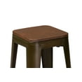 thumbnail image 4 of Baxton Studio Horton Brown Metal and Brown Finished Wood 4-Piece Bar Stool Set, 4 of 8