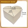 thumbnail image 7 of FVDPWYE Heart Shaped Unfinished Wood Box Craft Project Souvenirs Jewelry Trinket Box 15cmx15cmx6.8cm, 7 of 7