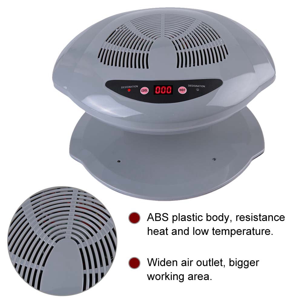 BIMZUC 2-in-1 Cool and Warm Air Blow Temperature Sensor Nail Polish Dryer Machine, Professional 400W Nail Dryer with Automatic Sensor, Salon Quality Fast Curing for All Nail Types, Grey EU Plug 220V