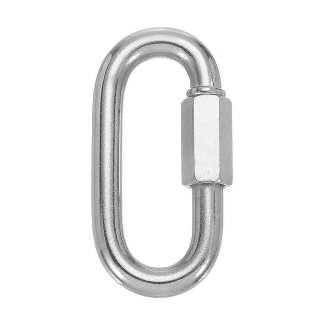 Uxcell M12 1.6" 304 Stainless Steel Quick Link Chain Connector, D Ring Chain Hooks 2497 LBS Capacity 1 Pcs