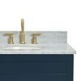 thumbnail image 4 of Ariel Hamlet 43 In. Right Offset Oval Sink Vanity With 0.75 In. Carrara White Countertop In Midnight Blue, 4 of 11