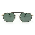 thumbnail image 4 of Metal Rim Geometric Octagonal Double Bridge Retro Hustler Luxe Sunglasses Gold - Green, 4 of 7