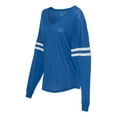 thumbnail image 2 of Boxercraft Womens Slub Jersey Varsitee V-Neck Long Sleeve T-Shirt - Royal, XS, 2 of 5