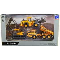 Volvo Construction Vehicles, Yellow - New Ray 32095 - Diecast Model Toy Car