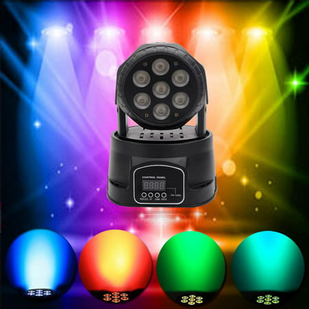 Ktaxon Moving Head Stage Light, RGBW 4 in 1 Moving Heads DJ Lighting, DMX512 Mini LED Moving Head Light for Disco
