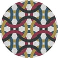 thumbnail image 1 of Ahgly Company Machine Washable Indoor Round Transitional Eggplant Purple Area Rugs, 4' Round, 1 of 7