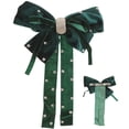 thumbnail image 1 of Shisuyan Green Cloth Hair Bow Clip for Decor Durable and Comfortable Wedding Party Accessory 4.5 Inches, 1 of 8