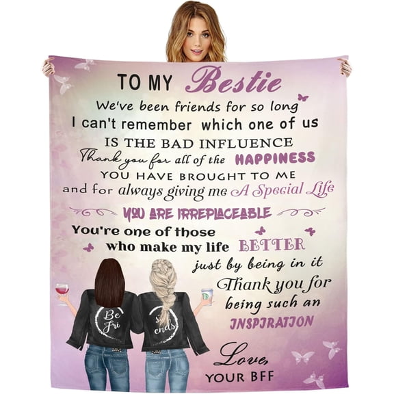 Best Friend Blanket,Best Friend Birthday Gifts for Women,Gifts for Best Friends Women,Friendship Gifts for Women Friends,for BFF Birthday Christmas Thanksgiving 50"x60"