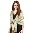 thumbnail image 2 of Gilbin Luxurious Paisley Design 28 x 70 Silk Blend Pashmina Shawl Wrap, 2 of 2