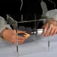 thumbnail image 4 of pitrice Grinding Dust Box Acrylic Portable Clear with 2 Holes for Buffing Engraving, 4 of 9