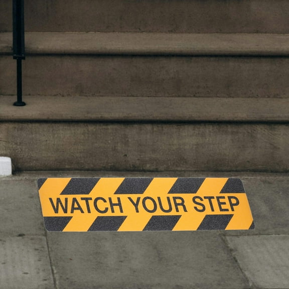 FRCOLOR Anti Slip Tape Watch Your Step Warning Non Slip Stair Strips For Stairs Steps Hallway Safety Tape For Indoor And Outdoor Use