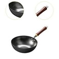 thumbnail image 6 of Fancyes Non-stick Wok, Wok, Wooden Handle for Boiling, Cooking Utensils, Frying Pan, Wok, Stir-fry Pot, Gas , Restaurant, Home, Camping with Lid, 6 of 8