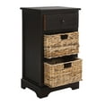 thumbnail image 2 of SAFAVIEH Carrie 1 Drawer Storage Side Table with 2 Baskets, Brown, 2 of 11