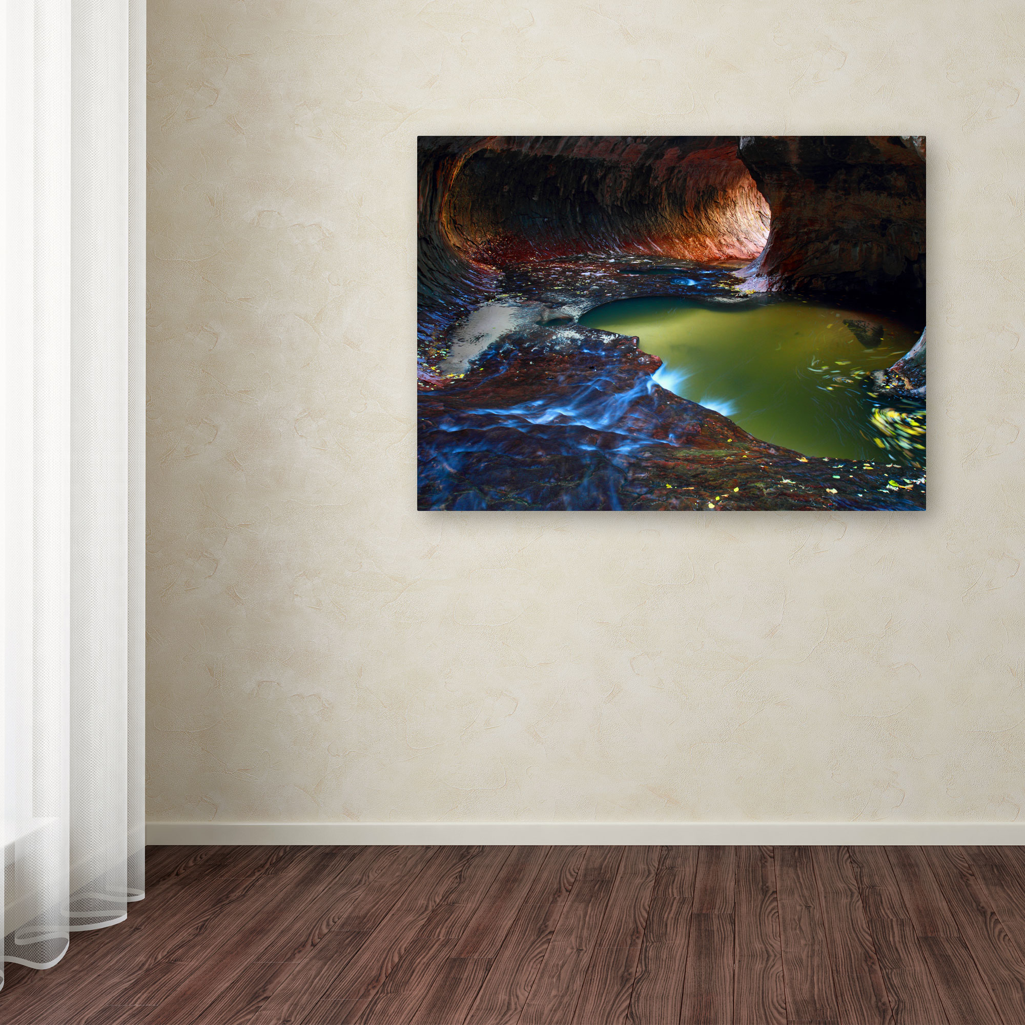 Trademark Fine Art "Zion Subway" Canvas Art by Pierre Leclerc