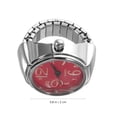 thumbnail image 3 of EeaseMX 2 relojes de cuarzo para llevar en los dedos, relojes creativos con forma de anillo, mini accesorios para mostrar la hora para mujeres y hombres (rojo), 3 of 7