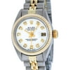 Pre-Owned Rolex Ladies Datejust Steel & 18K Yellow Gold White Diamond Watch 69173 Jubilee
