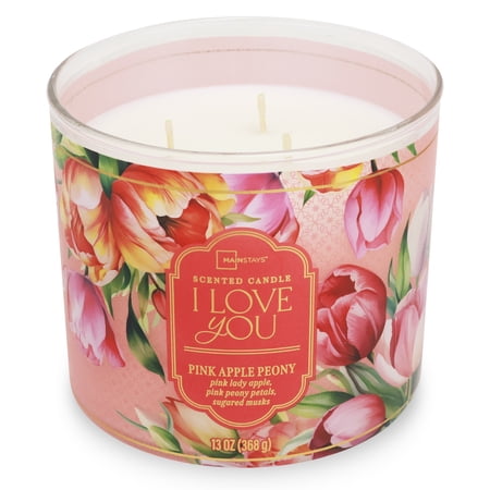 Mainstays 3-Wick Mothers Day Wrapped Candle I Love You 13-Ounce