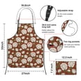 thumbnail image 3 of Pioneer Flower Floral Print Pattern Cotton Linen Apron with Pockets, Waterproof Adjustable, 33x27 Inch for Kitchen, Gardening, BBQ, Salon, 3 of 6
