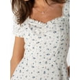 thumbnail image 4 of Celebrity Pink Women's and Women's Plus Puff Sleeve Midi Dress, Sizes XS-4X, 4 of 11